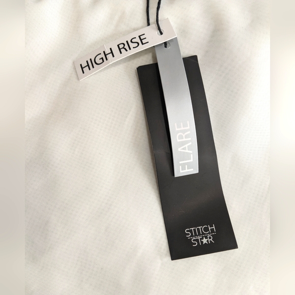 Stitch Star Women's High Rise Flare Leg Jeans - Picture 4 of 11